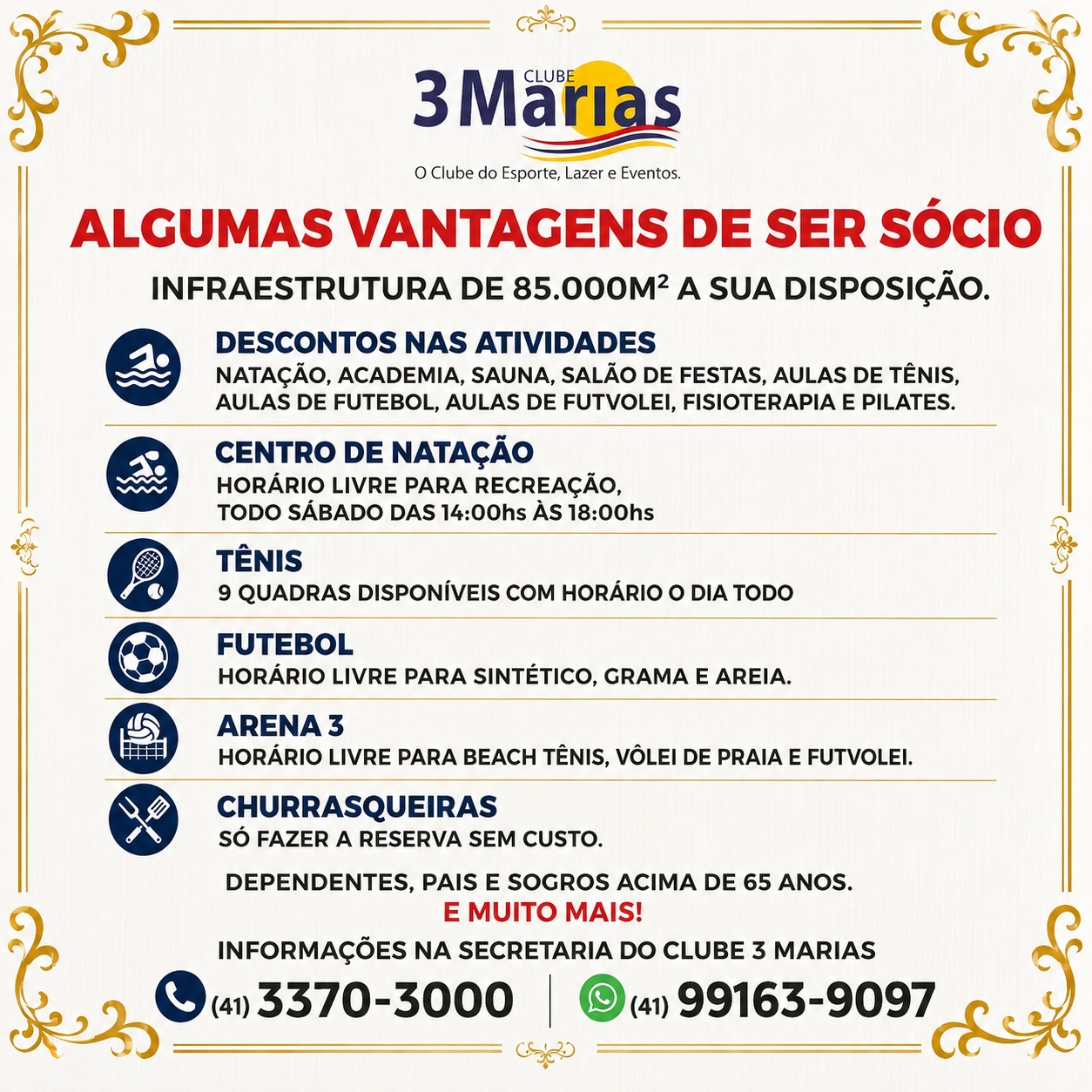 Algumas vantagens de ser sócio